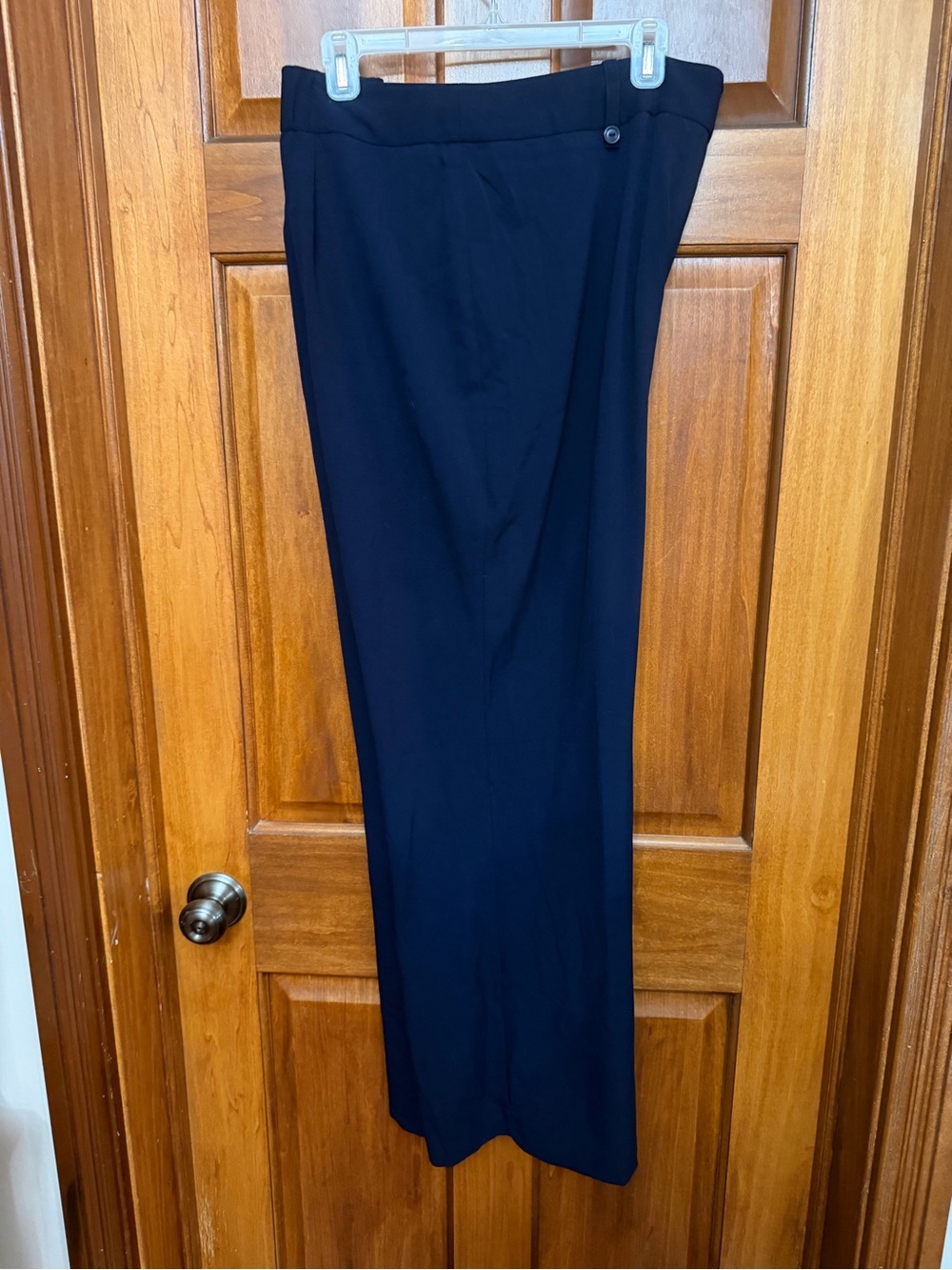 Susan Graver XL Navy Blue Dress Pants With Button Details On Front